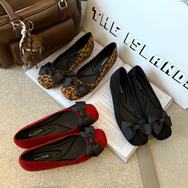 Women Formal Wear With Shoes - Meerkleurige suède ballerina's voor dames, comfortabel