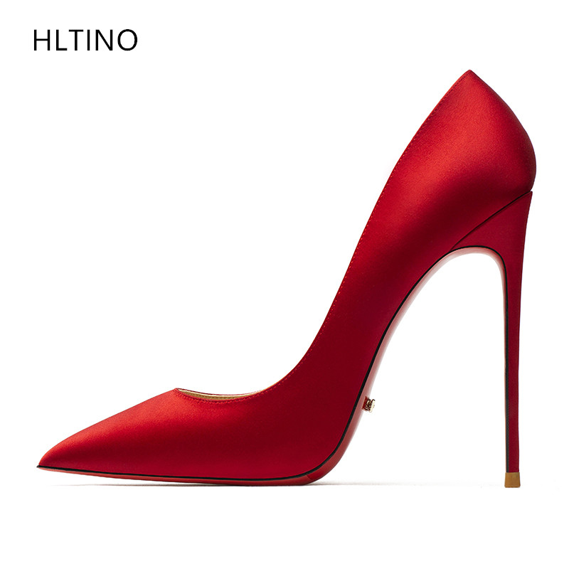 Women Formal Wear For Wedding - HLTINO Nieuwe Collectie Rode Zijden Jurk