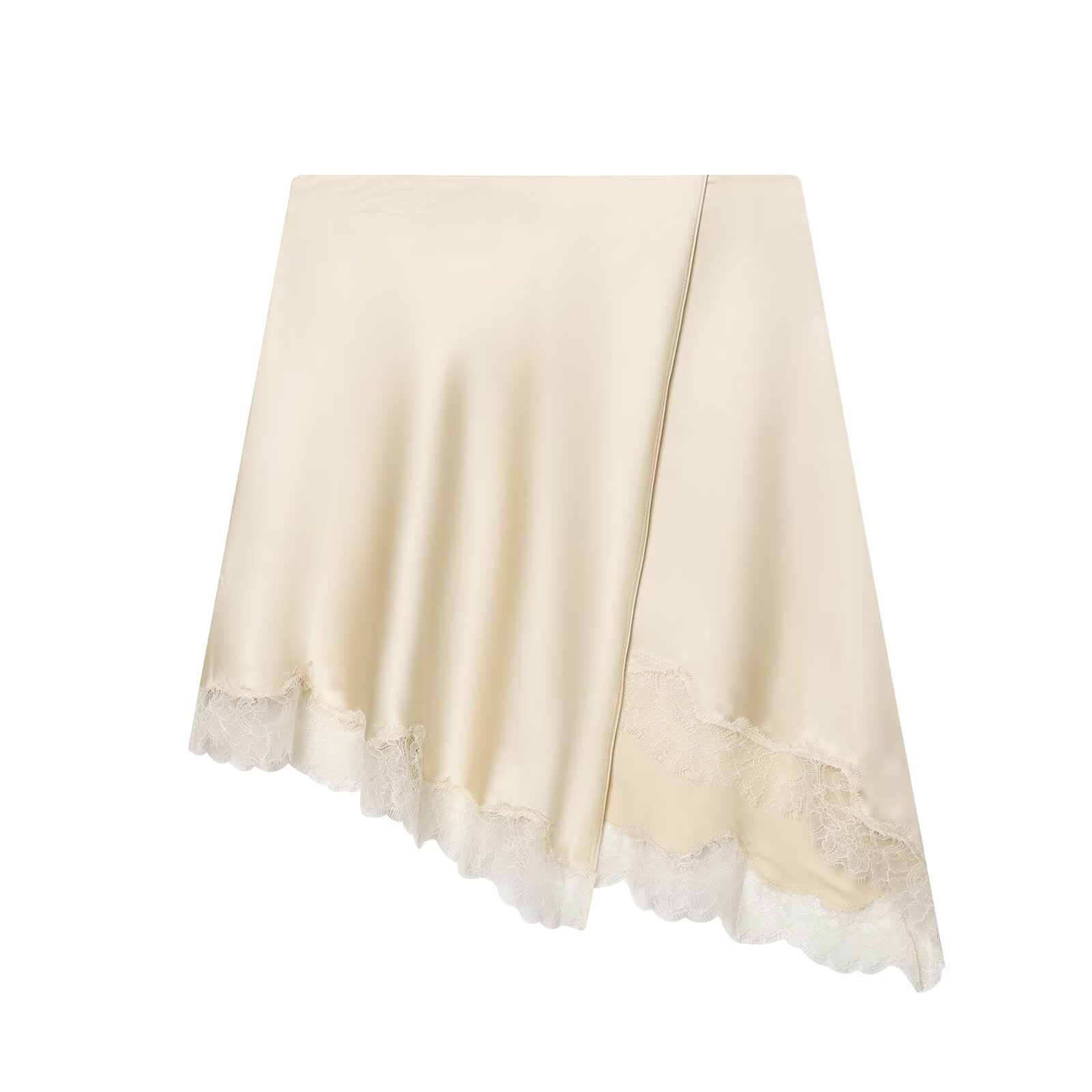 Women Formal Wear With Skirt - Elegante satijnen rok met kantzoom voor