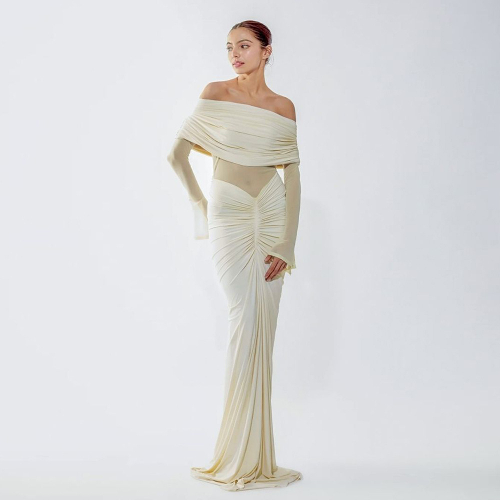 Beige vrouwen galajurk sexy of - Women'S Formal Wear For A Wedding Guest recensie en prijs