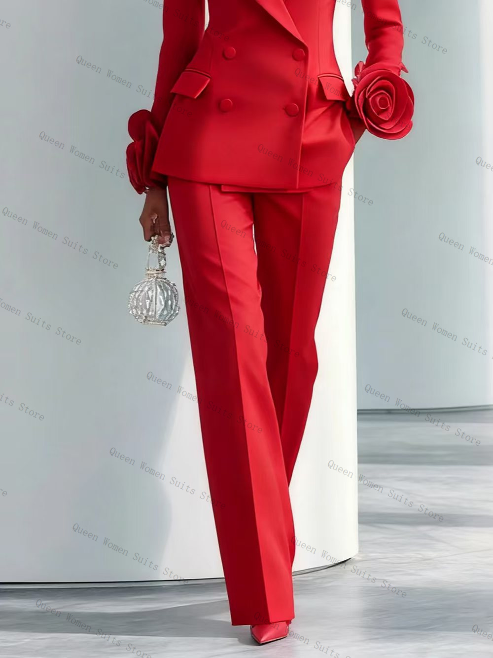 Luxe Rode Vrouwen Pak Set 2-de - Women'S Formal Wear For A Wedding Guest recensie en prijs