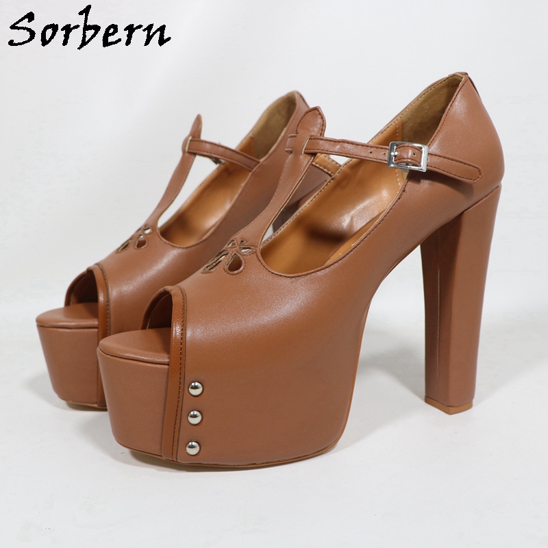 Sorbern bruin mat dames pomp s - Pump Heel Block recensie en prijs