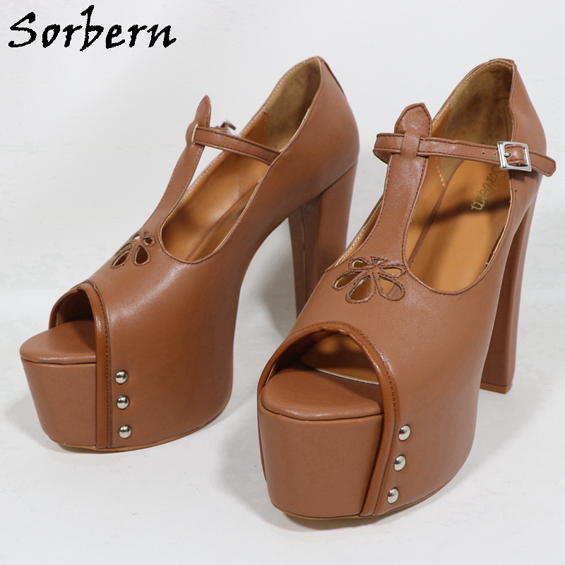 Sorbern bruin mat dames pomp s - Pump Heel Block recensie en prijs
