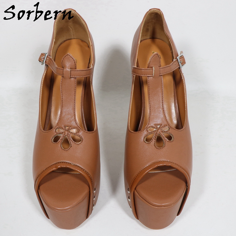 Sorbern bruin mat dames pomp s - Pump Heel Block recensie en prijs